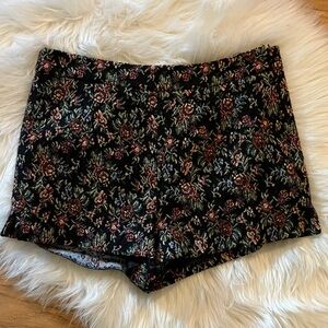 Forever 21 tapestry floral high waist shorts